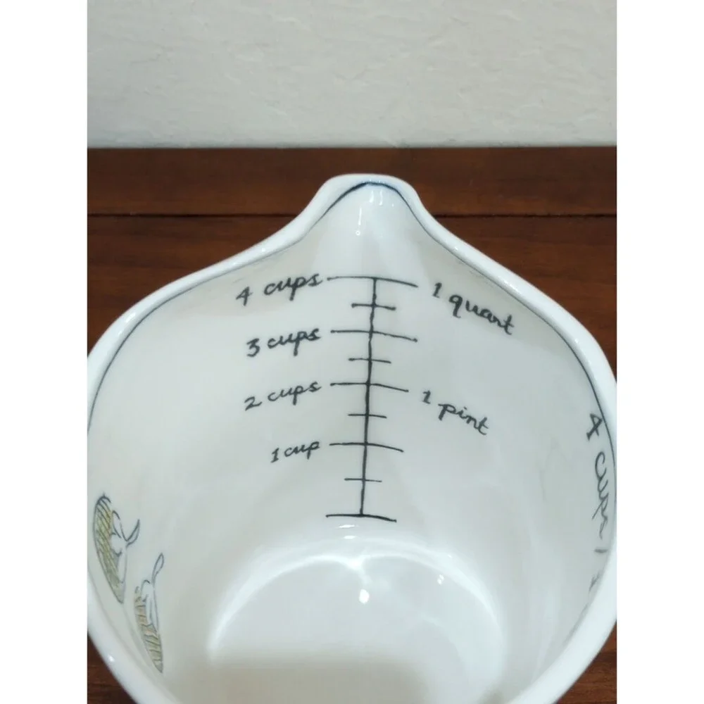 Anthropologie Molly Hatch Floral 1 Quart Measuring Cup